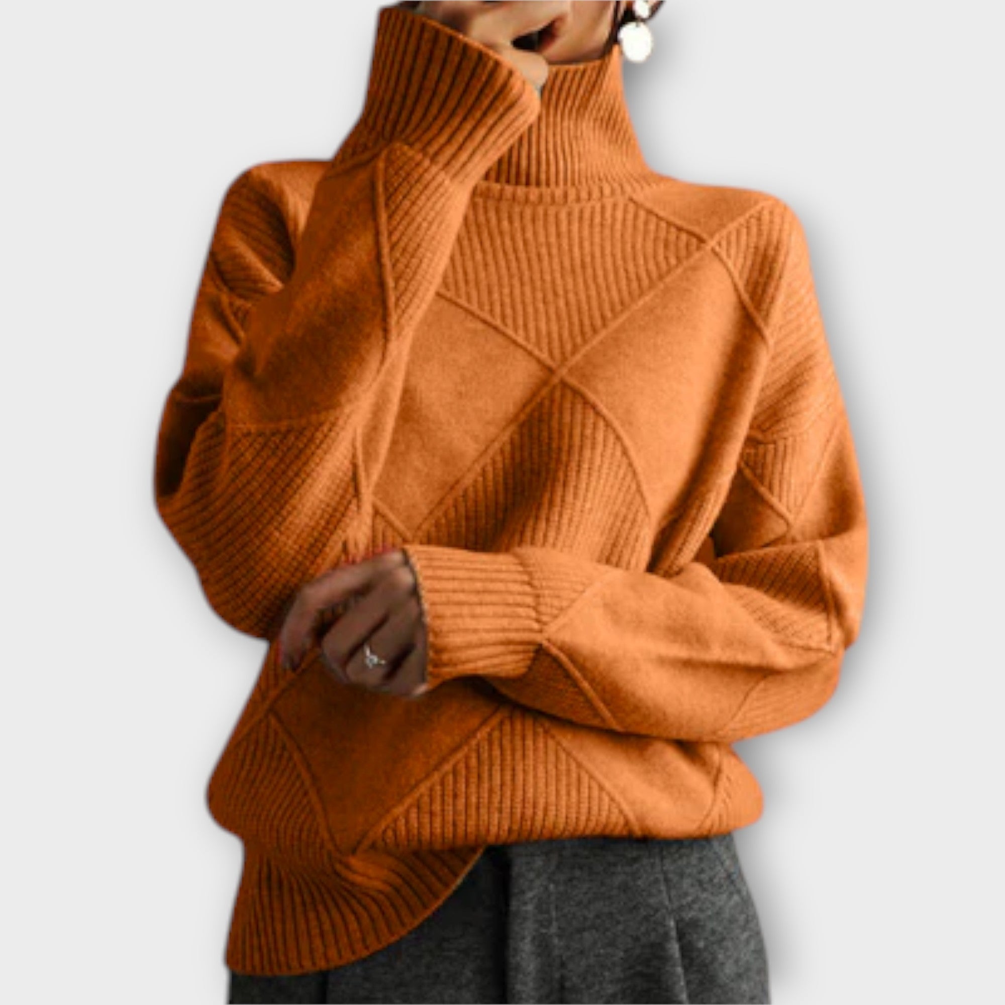 Melanie - Wygodny Sweter z Golfem