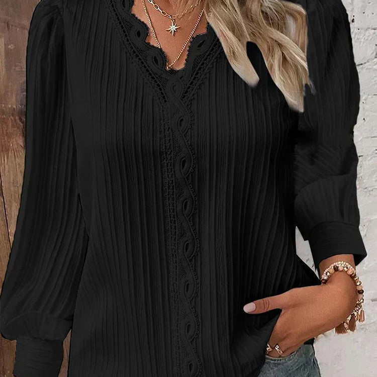 Alison – Sweter w Paski z Kołnierzem