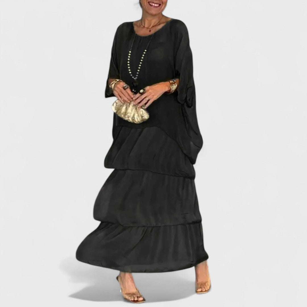 Nora - Elegancka sukienka casual boho z chiffon