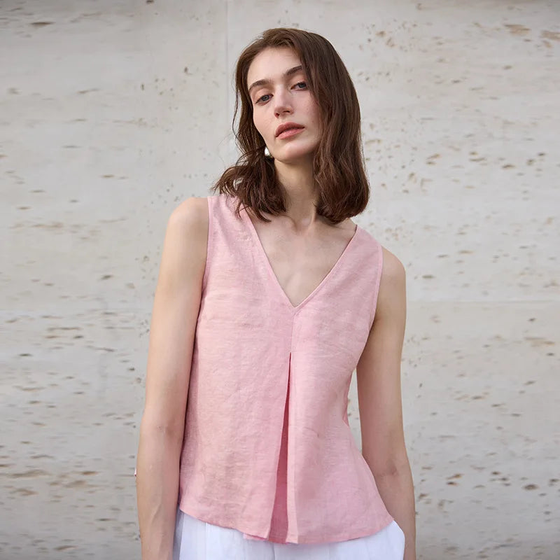 Odwracalna kamizelka chambray