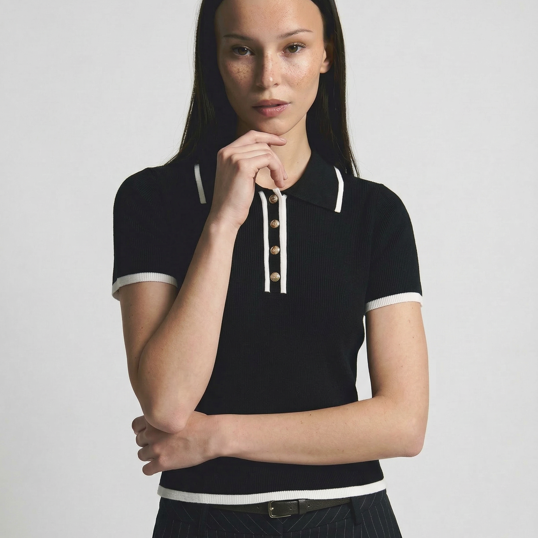 Koszulka polo Linea Contour z bawełny
